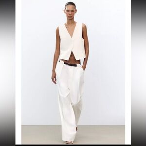 Zara BELTED PLEATED PANTS